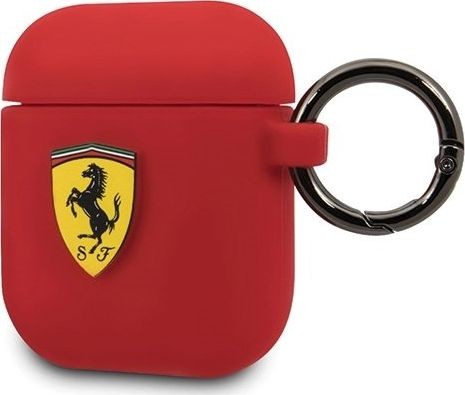 Ferrari Ferrari FESACCSILSHRE AirPods cover czerwony/red Silicone uniwersalny FESACCSILSHRE