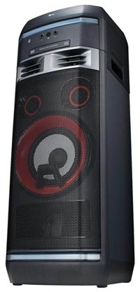 LG LG ok75 High Power HiFi System z płyty CD, radia, USB i wejście mikrofonowe chrom/czarny/czerwony OK75